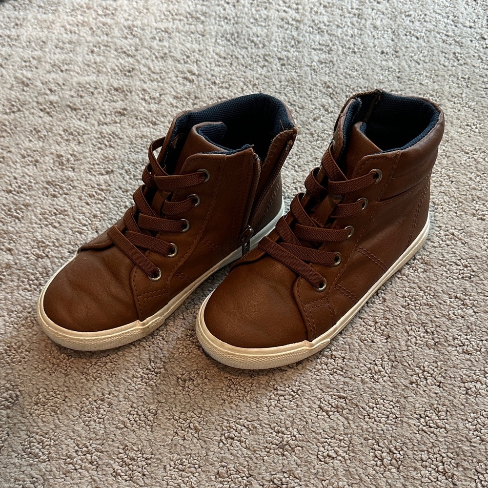 Cat & Jack Brown Kids High-Top Sneakers